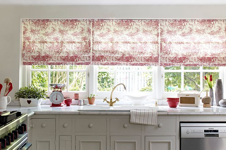 Red Roman Blinds MadetoMeasure in the UK Hillarys™