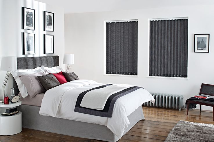 Black Vertical Blinds MadetoMeasure in the UK Hillarys™