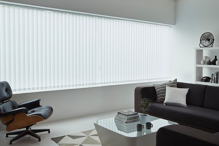 White Vertical Blinds MadetoMeasure in the UK Hillarys™