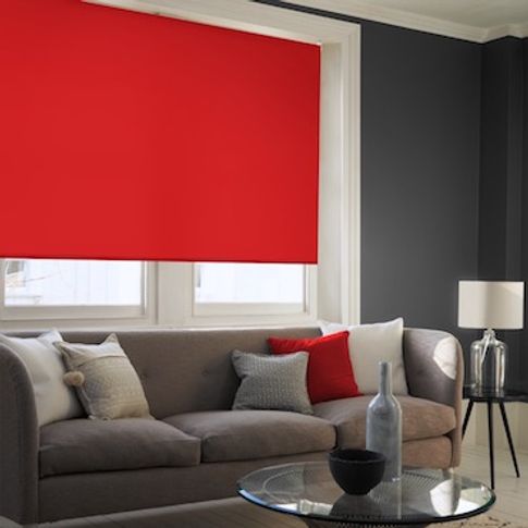 Acacia red roller blind