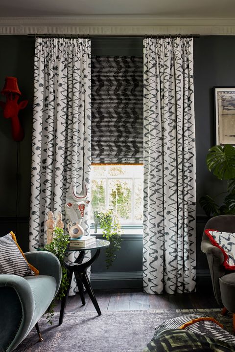 Striped Curtains Ireland Up To 50, Dark Grey Curtains With White Pattern