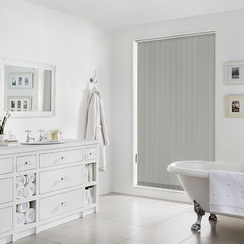 Stratford Grey Vertical Blind Hillarys