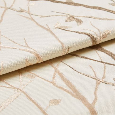 Folded swatch photography of a Pyrus Cream Roman Blind