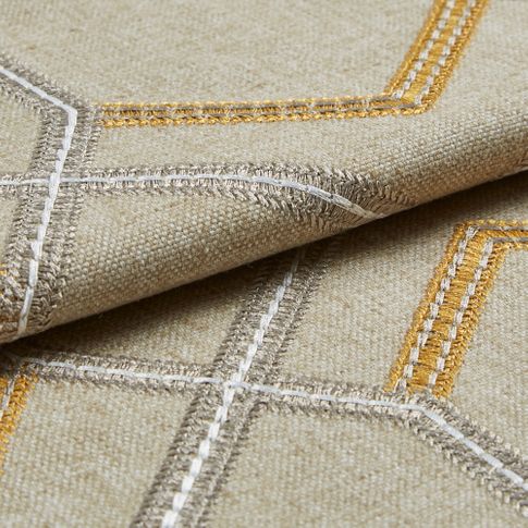 swatch of folded verve golden wheat fabric