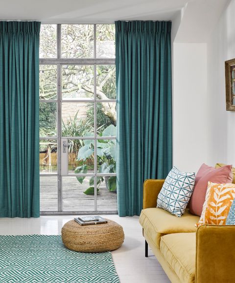 Teal Curtains Made To Measure In The Uk Hillarys Teal Curtains Made To Measure In The, Teal Patterned Curtains