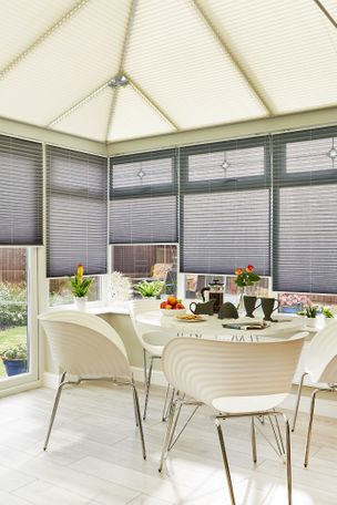 Crush Charcoal conservatory blinds