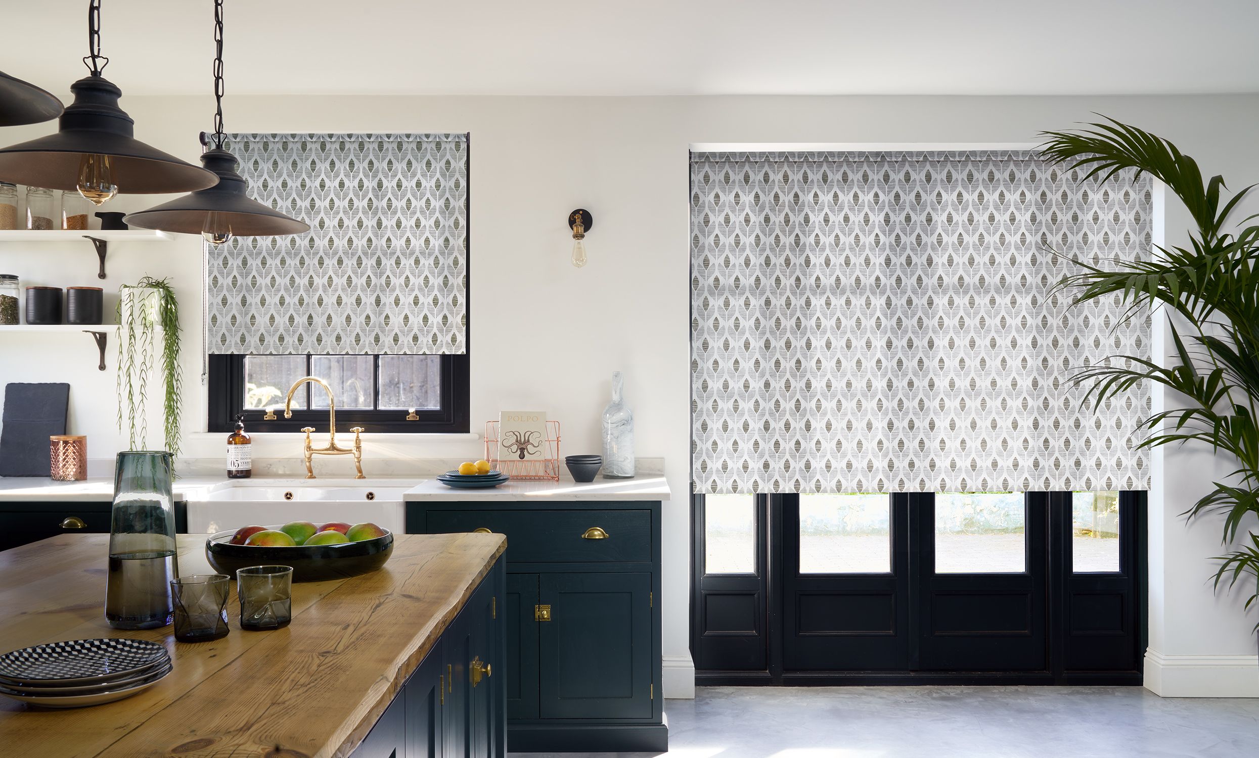 Choosing A Window Dressing For Your Kitchen Hillarys   Kitchen Landscape 