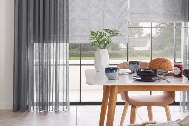 How To Style Voile Curtains Hillarys, Patio Window Net Curtains