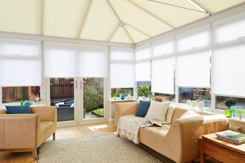 White and cream conservatory blind
