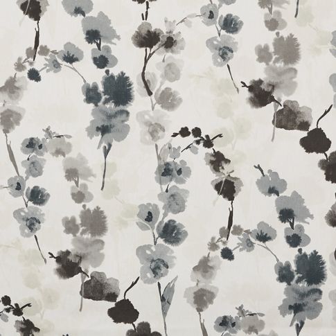 Claudia shadow swatch has a repeating floral pattern in shades of light and dark grey
