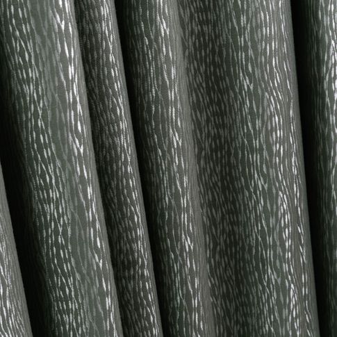 Close up detail of Daze Silver curtains