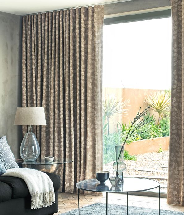 Roche Taupe curtains in living room