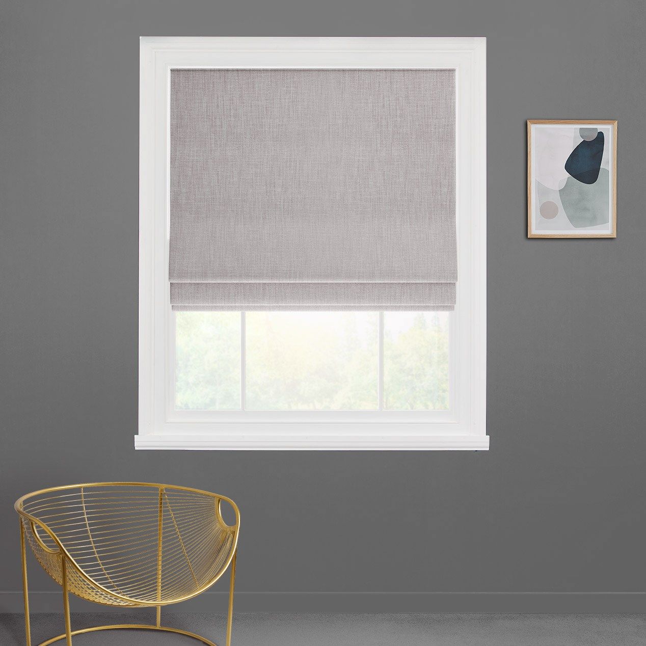 Haddie Chalk Pink Roman Blind | Hillarys