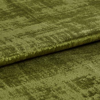 Bright green material matched with darker shades of green in a distressed style