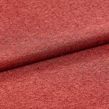 Bright red fabric that is folded over