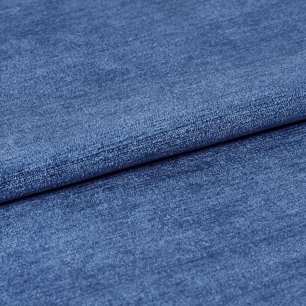 swatch of folded lyon petrol blue fabric
