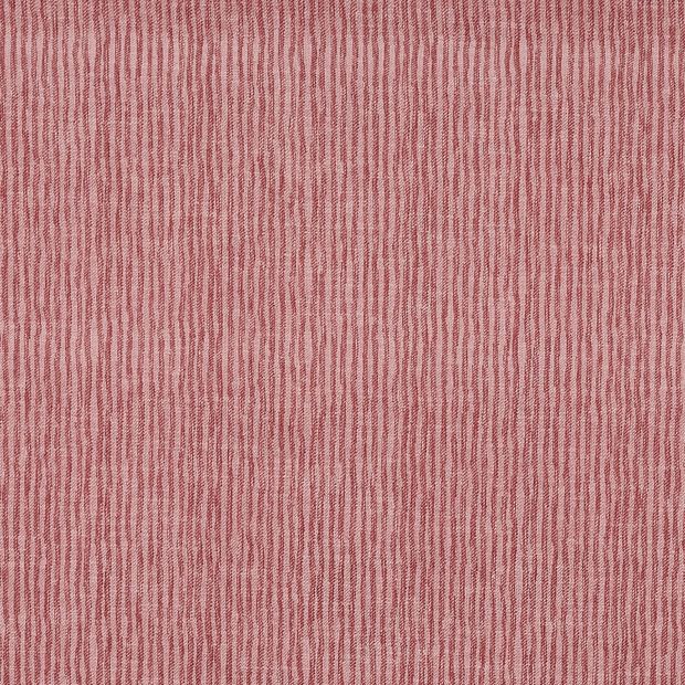 Maisie Cranberry swatch has narrow deep cranberry vertical lines over a paler pink background