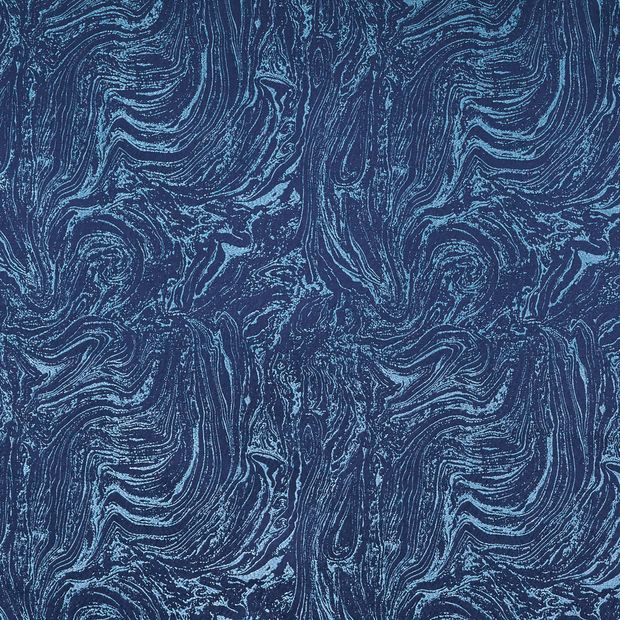 Muse Deep Lapis swatch is a marble effect pattern in both deep and light shades of blue