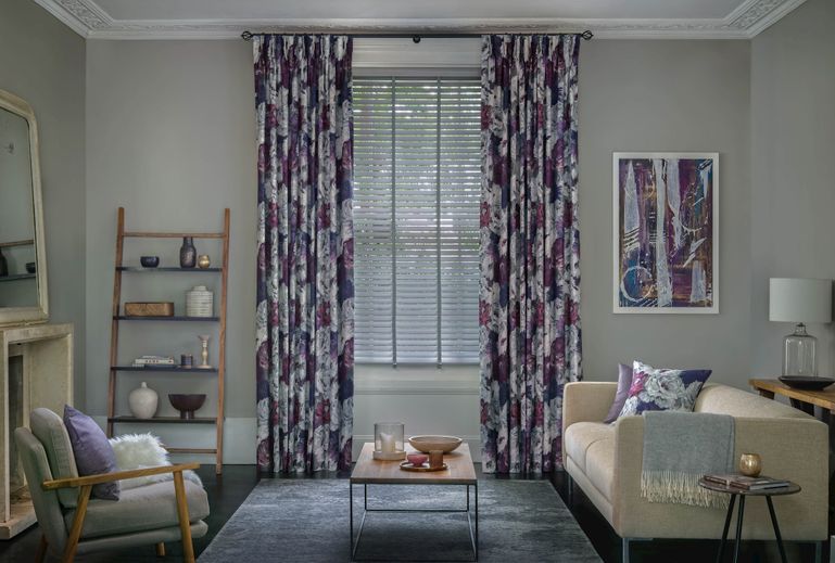 living room curtains purple tulip
