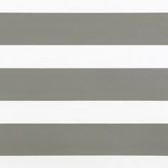 Repeating stripes of grey and white which are horizontal for the dusk dimout taupe swatch