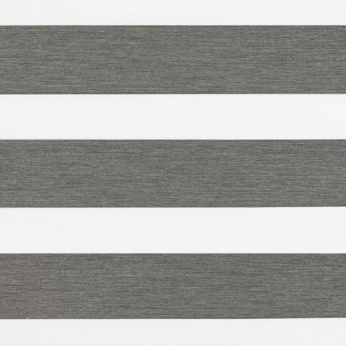 Grey and white horizontal stripes of the nightfall pewter grey swatch