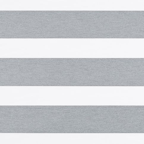Light grey and white striped swatch of nightfall silver grey 