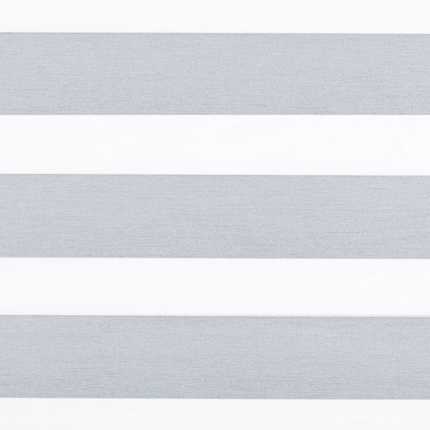 Nightfall white swatch which is made with horizontal stripes of light grey and white