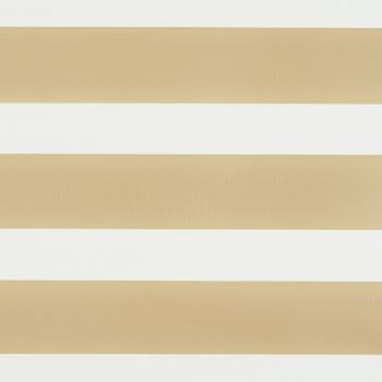 A swatch designed with horizontal stripes of cream and white called dawn natural 