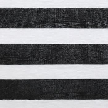 Black and white striped swatch of daybreak black