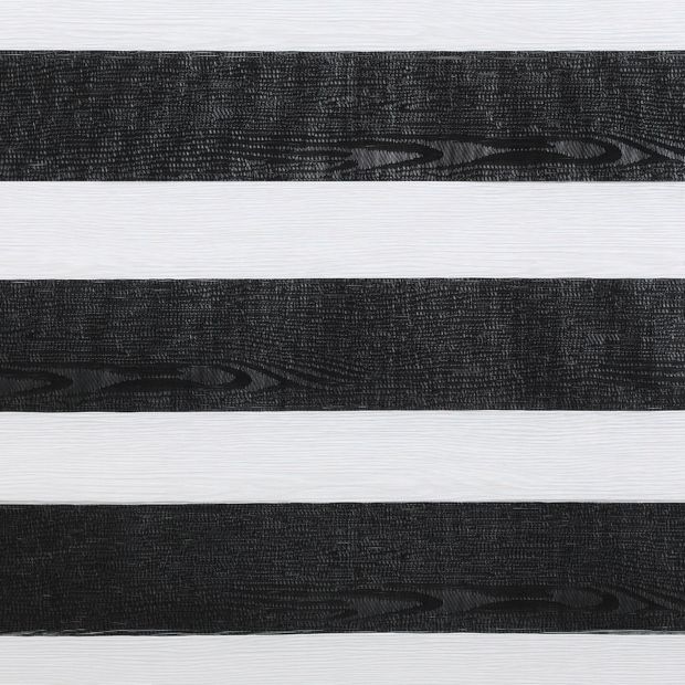 Black and white striped swatch of daybreak black