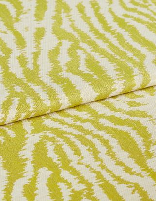 Cream background citrine patterned fabric swatch in living etc campaign