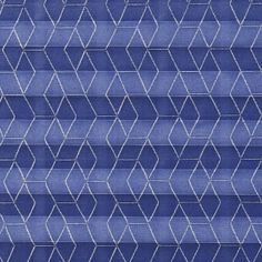 Royal blue geometric patterned  swatch for pleated blinds