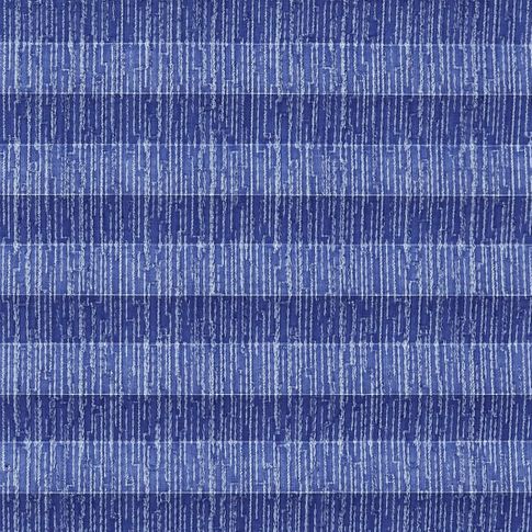 Royal blue and light grey patterned swatch for pleated blinds