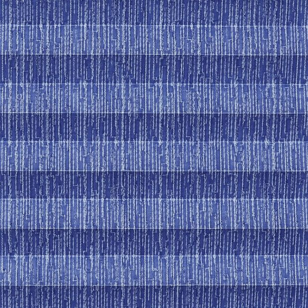 Royal blue and light grey patterned swatch for pleated blinds