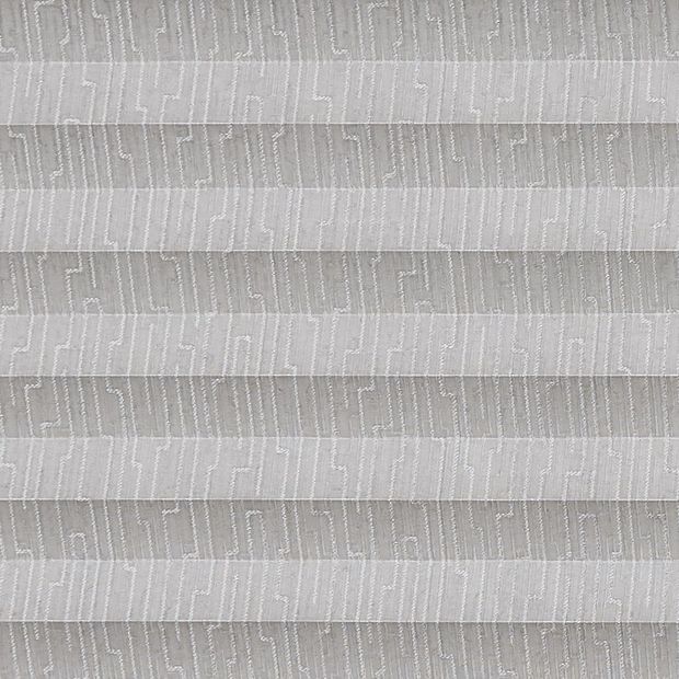 Silver and grey patterened  swatch for pleated blinds