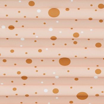 Pink sparkle featuring gold circles print for pleated blinds