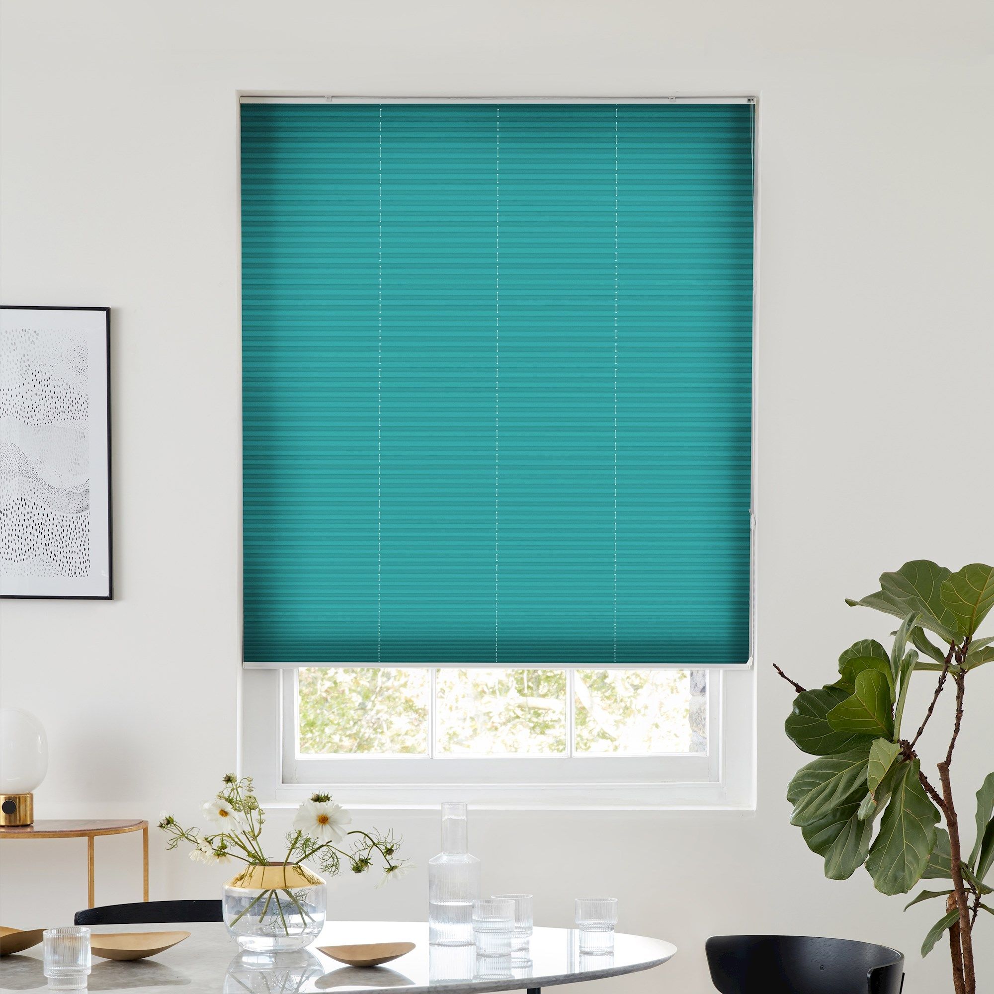 ThermaShade™ Turquoise Pleated Blind | Hillarys