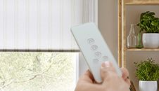 remote control used to change the length of the blind