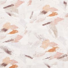 Rivara Plaster swatch is an abstract pattern of off white, pale peach, blush pink, burnt orange and maroon brushstrokes