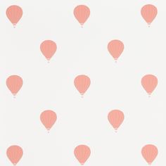 white fabric swatch with red coloured hot air balloons called Balloons Jelly