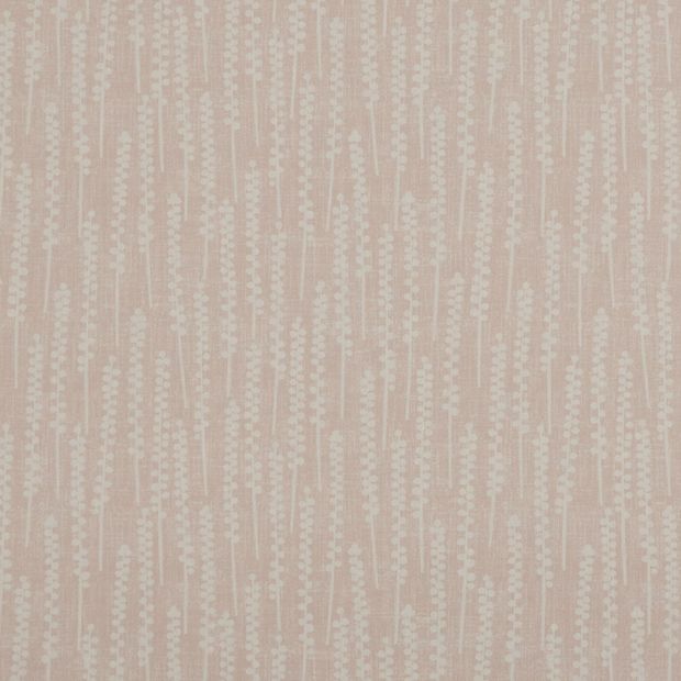 Eleanor Mallow swatch is a blush pink base finely textured with a white gentle floral print