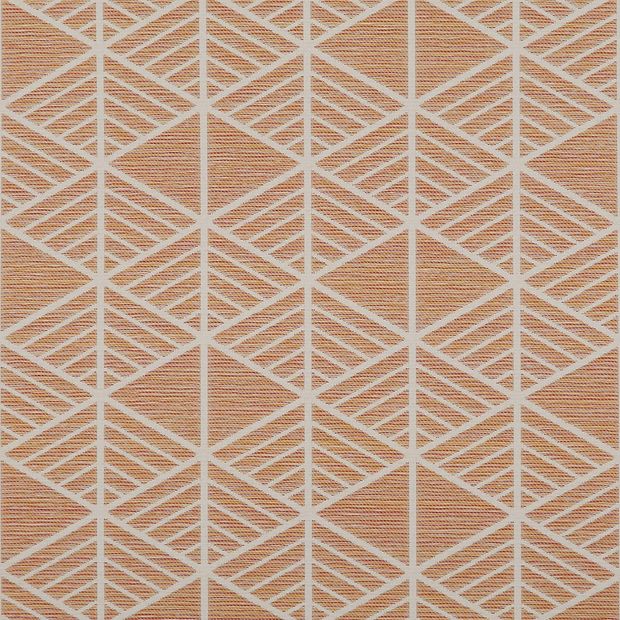 Geometric triangular pattern made of cream lines on a brown textured background