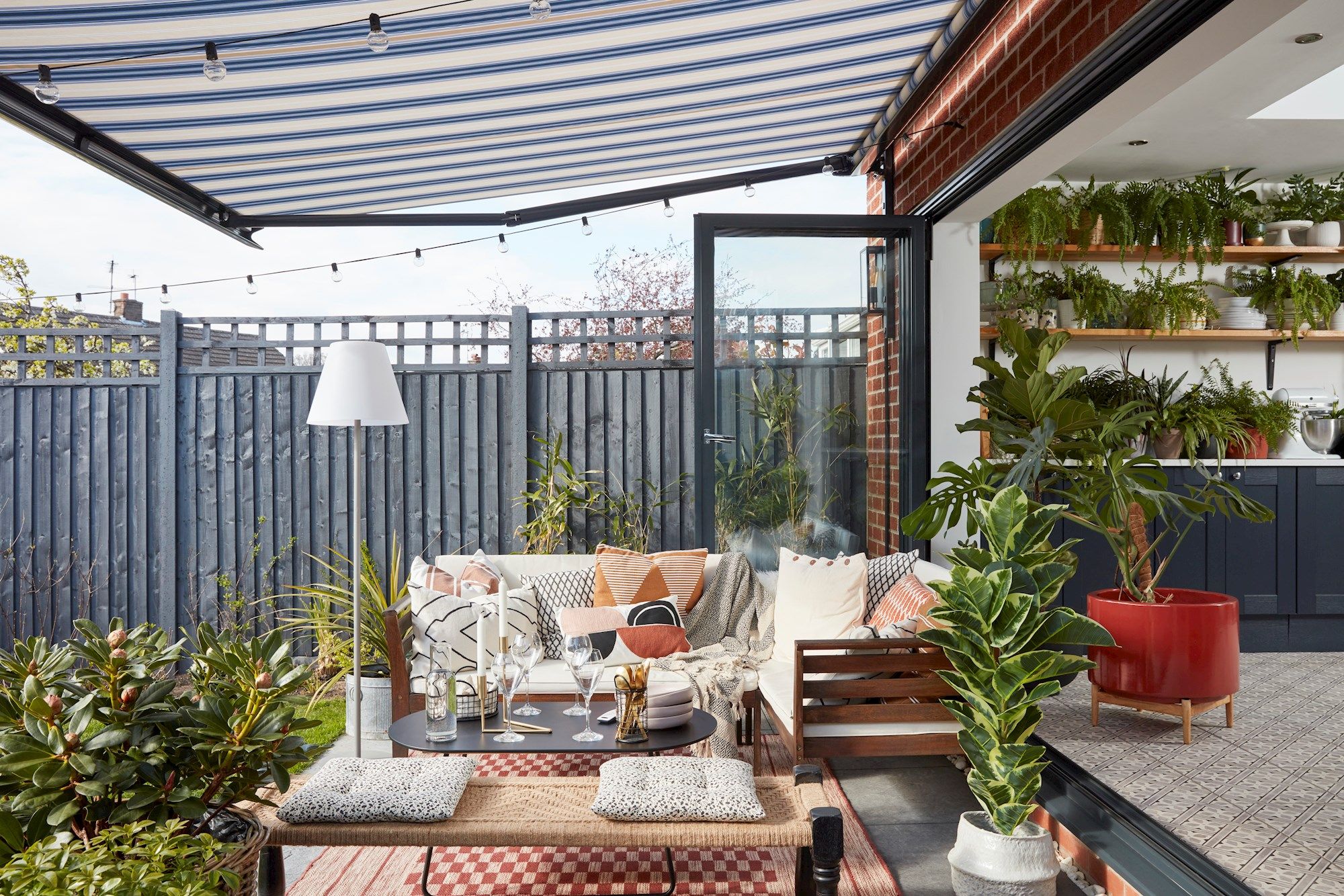 Rome Blue Awning Hillarys