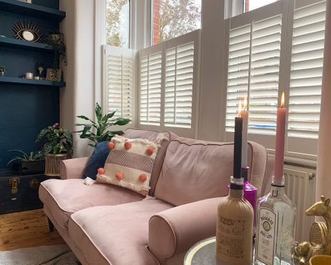 Café style Shutters in a lounge 