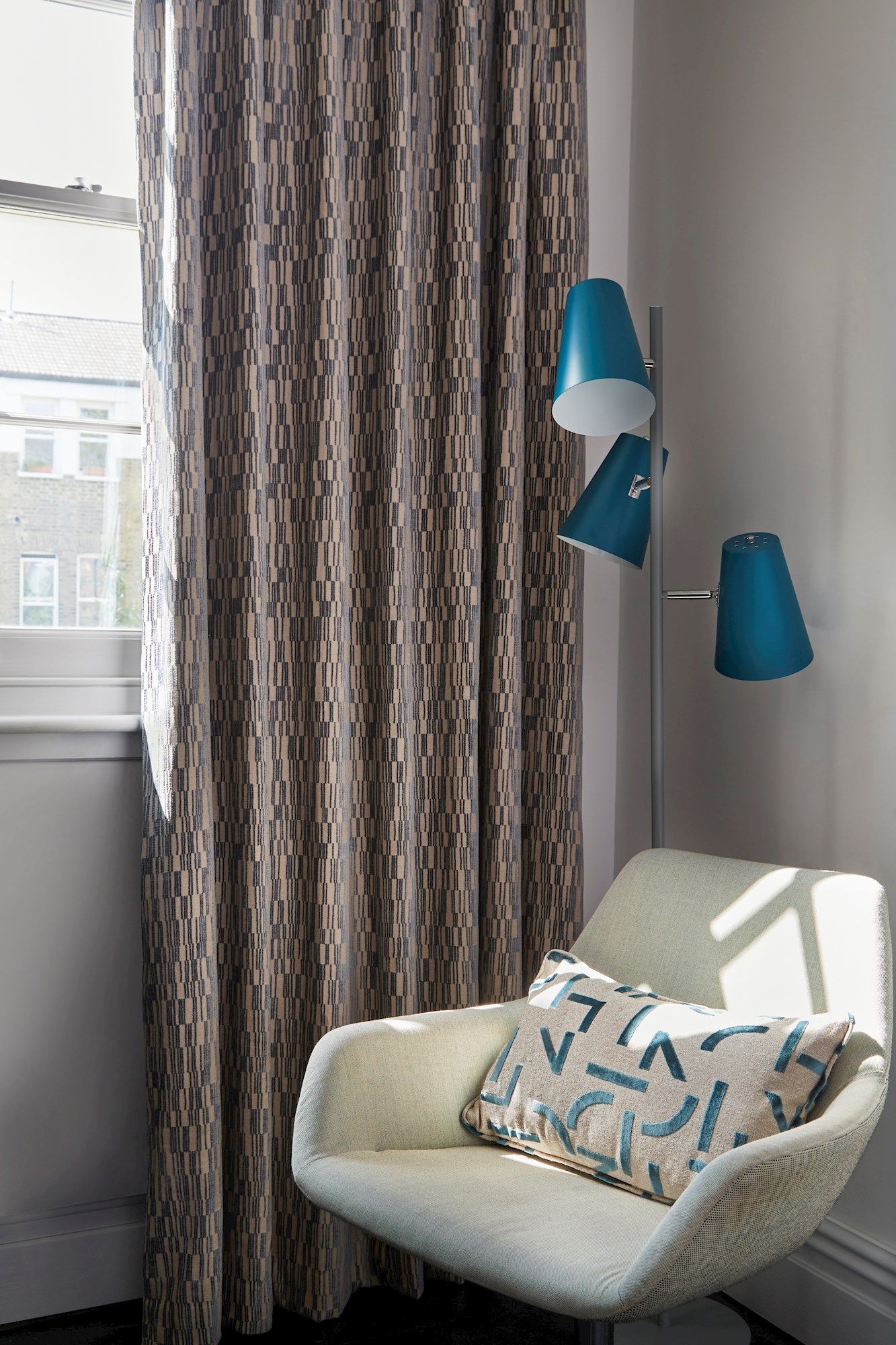 Lora Steel Blue Curtain Hillarys