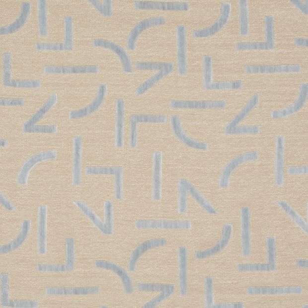 Mori Cloud swatch is a beige background with juxtaposing sleek lines with organic shapes in an off-white grey shade