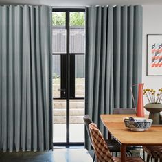 Petra Mineral Curtain in a dining room