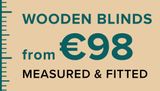 Wooden Blinds from €98 Measured and Fitted