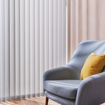 Vertical blind in a lounge window