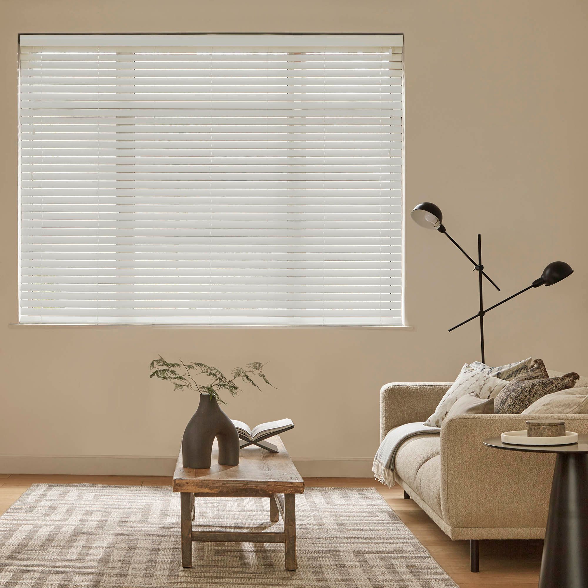 Haywood Silk White Wooden Blind | Hillarys